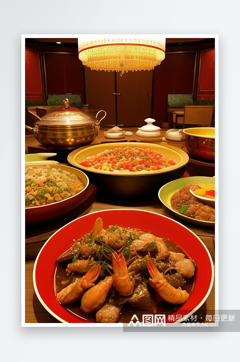 中式料理的独特烹调方法素材
