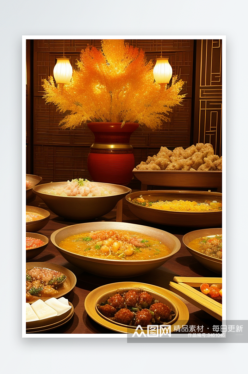 中式料理的经典菜肴素材