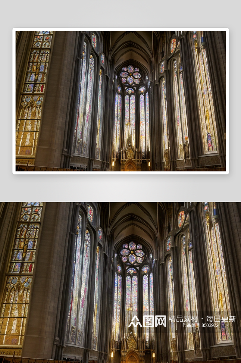 巴黎圣母院中世纪的宏伟之美素材