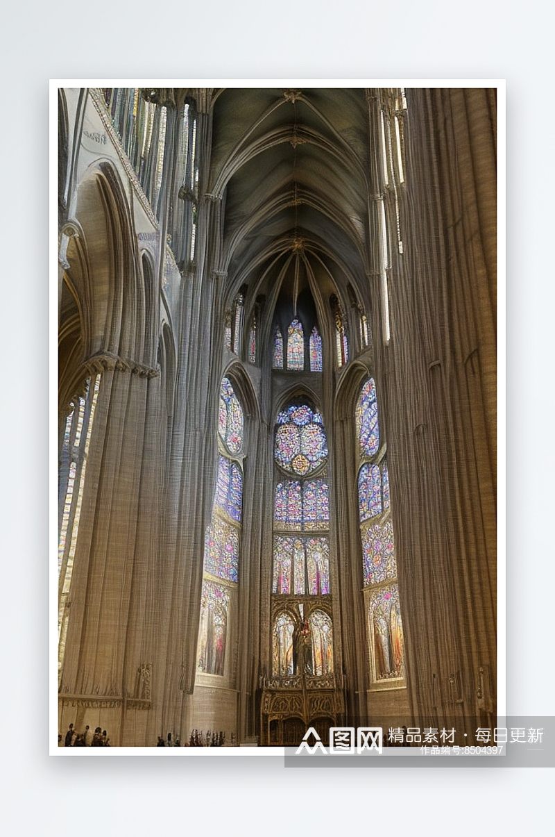 巴黎圣母院建筑师的杰作素材