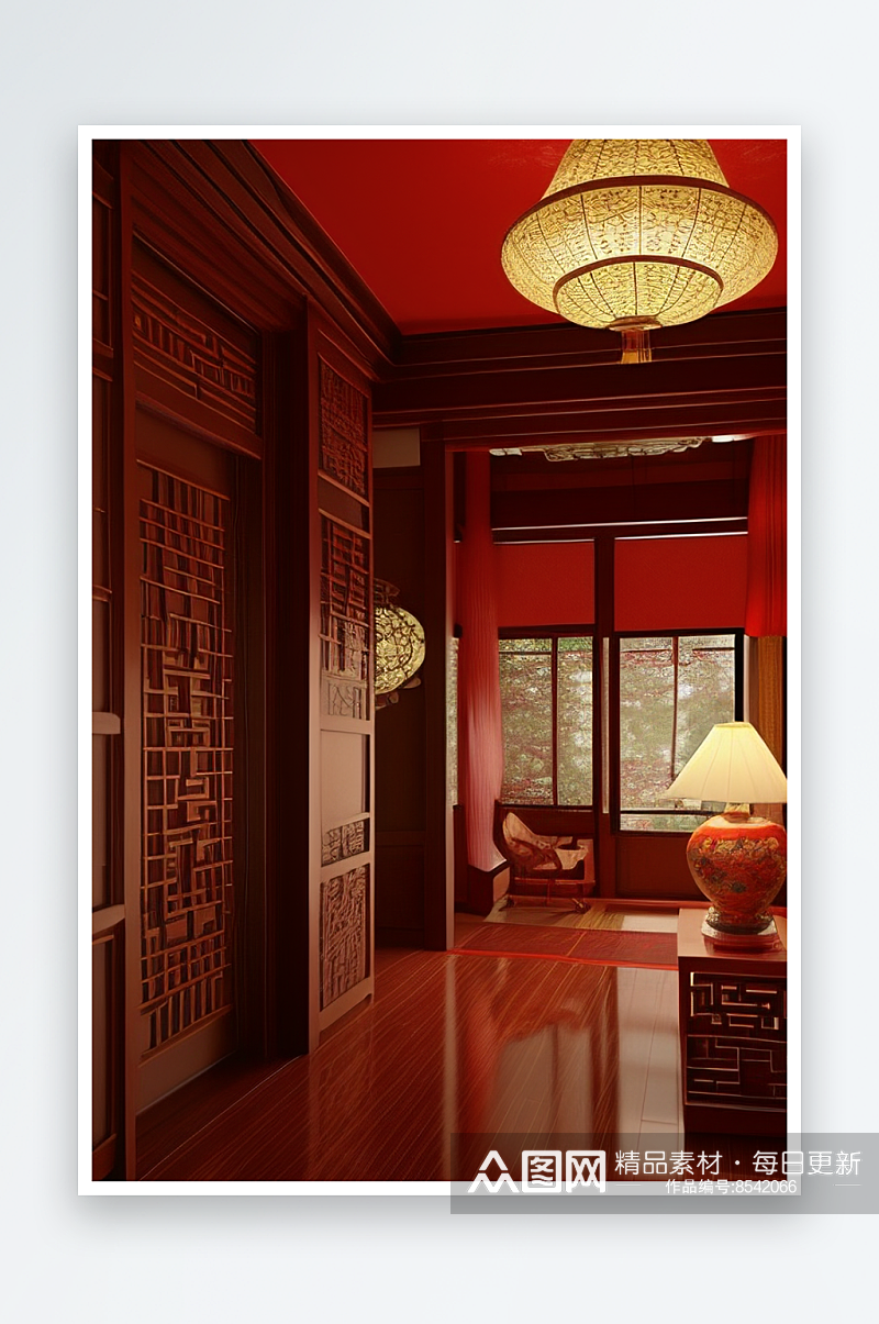 古典复古中式客厅的文化传承素材