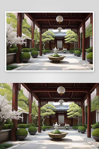 中华木绣球中式庭院的独特之美