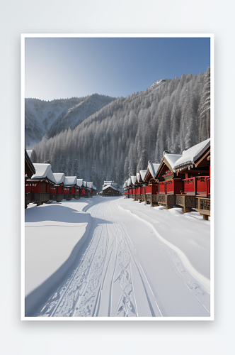中国雪乡白雪皑皑的童话村庄