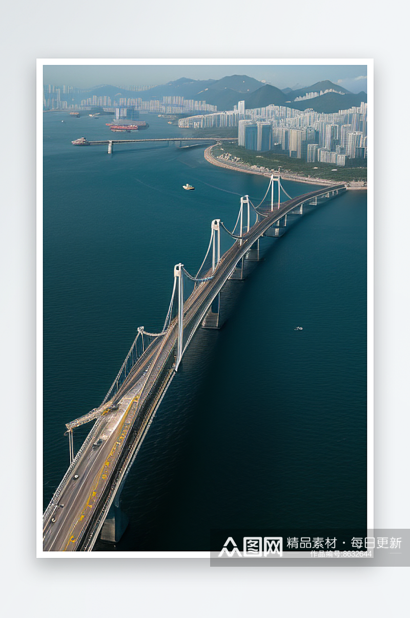 港珠澳大桥的桥梁结构素材