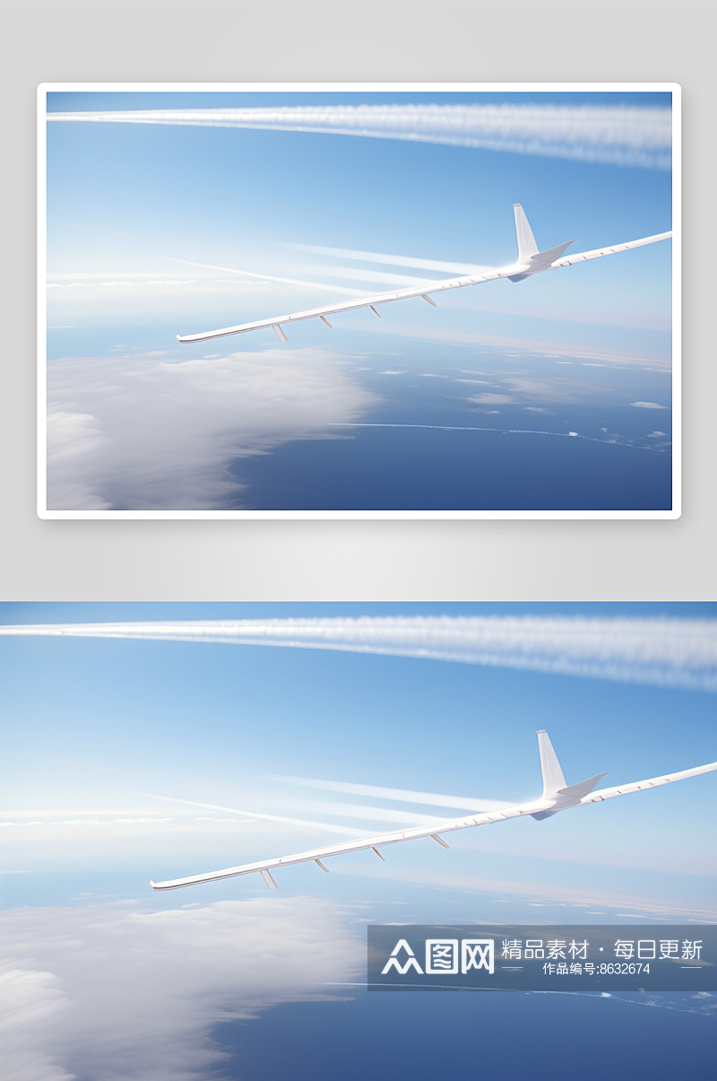 飞机划痕天空的印记素材