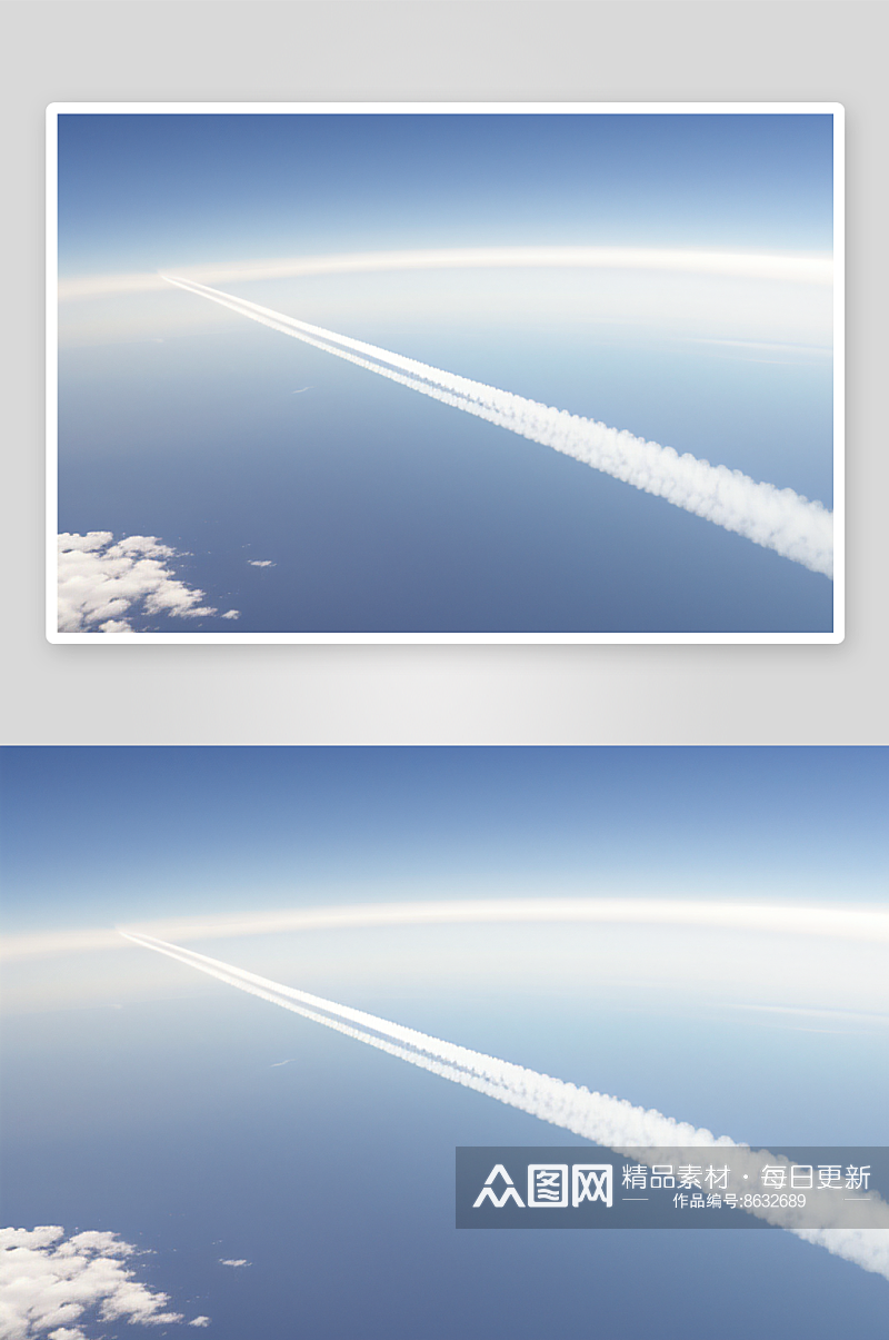 飞机划痕天空的印记素材