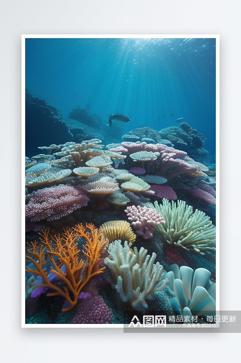 海底珊瑚的生命之美素材