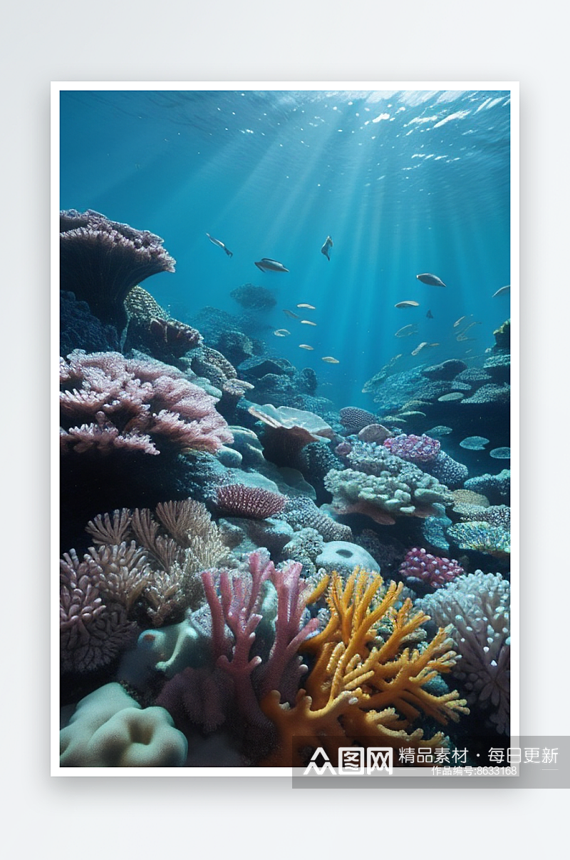 海底珊瑚的生命之美素材