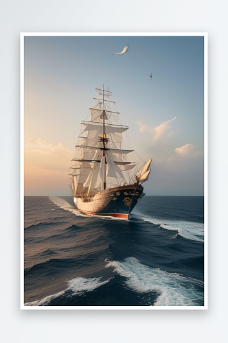 帆船征服海洋的壮丽景象