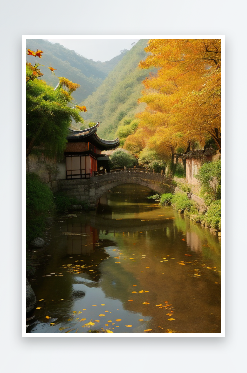 晒秋的宁静与沉思素材