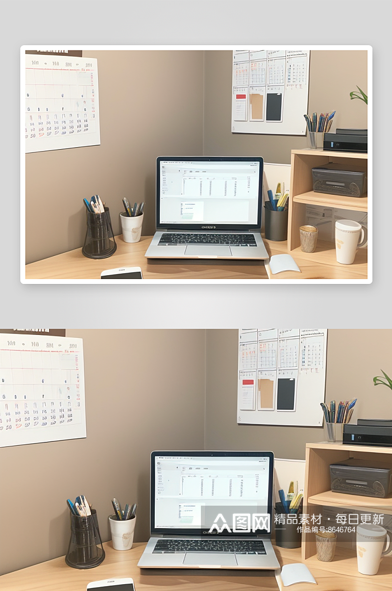 办公桌收纳小技巧素材
