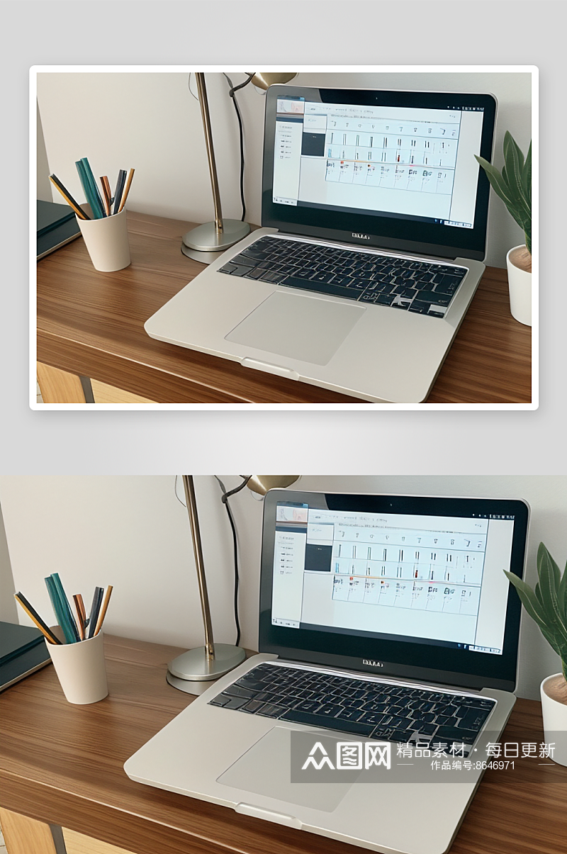 井然有序的办公桌素材