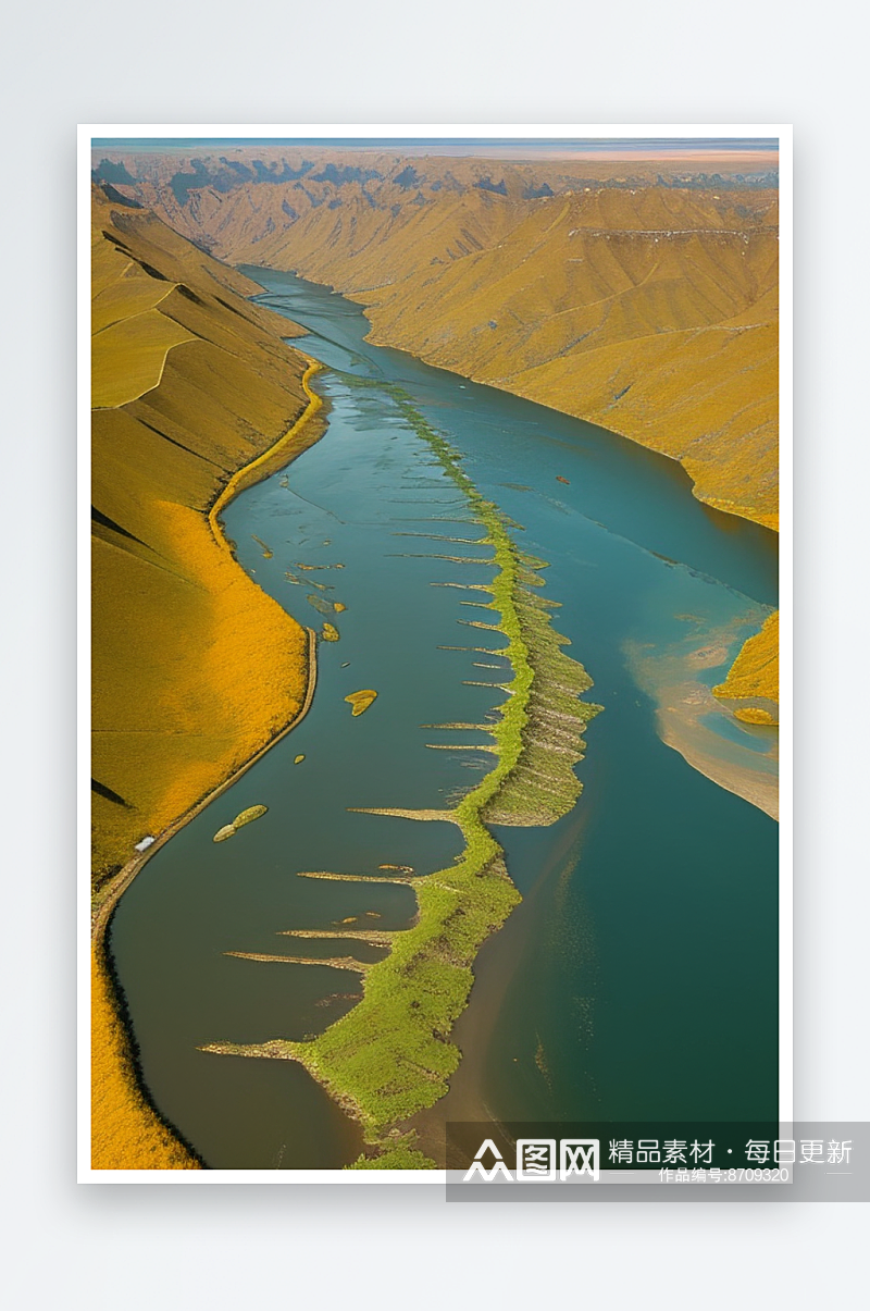 黄河入海流的诗意画面素材
