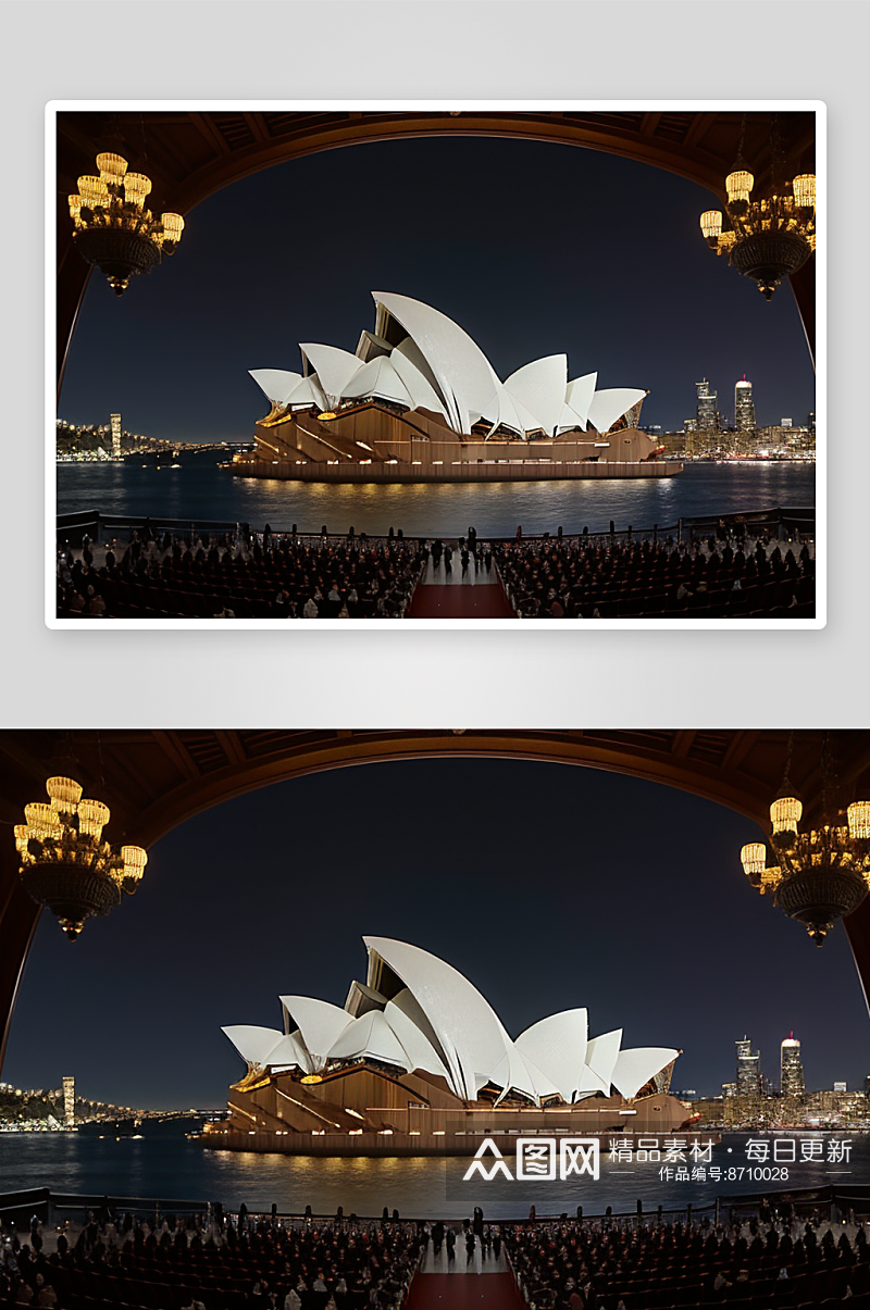 悉尼歌剧院的建筑艺术之美素材