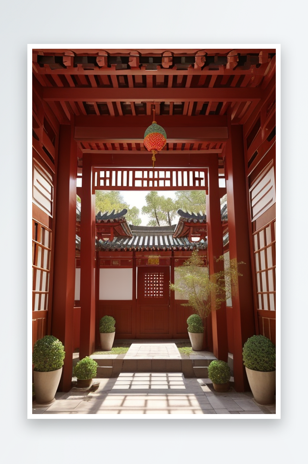 四合院的复古装修风格素材