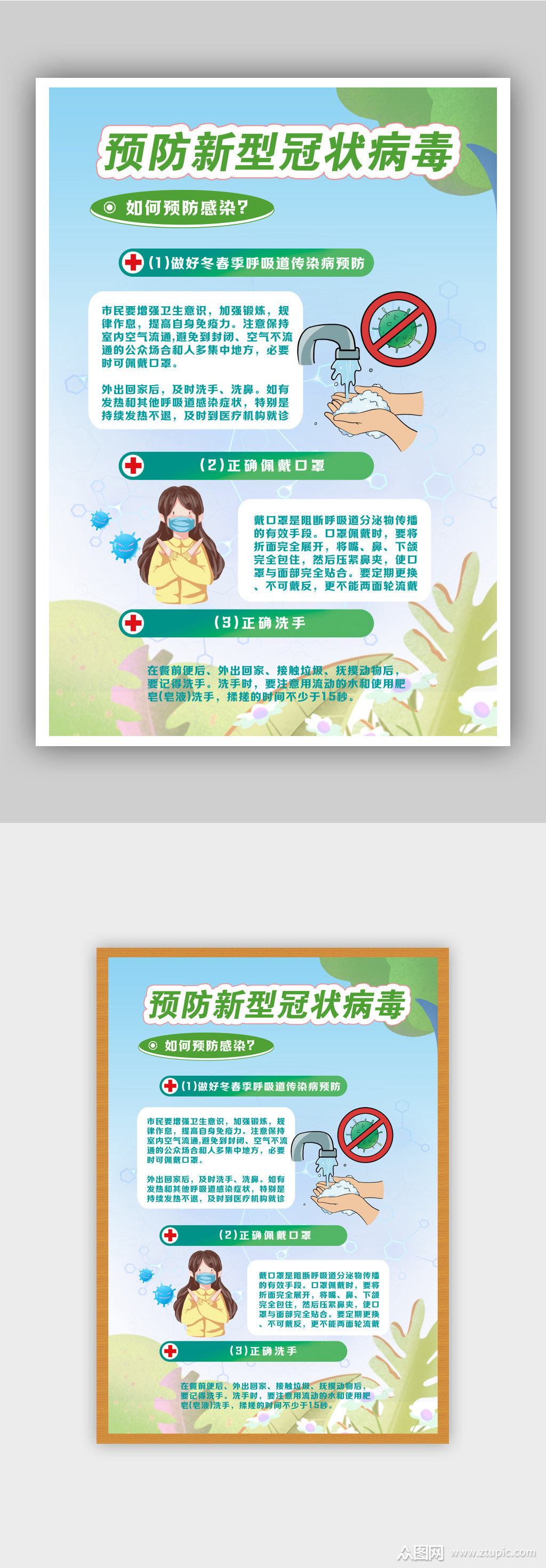 如何预防新型冠状病毒知识宣传海报