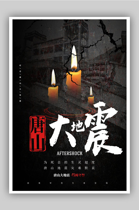 唐山大地震宣传海报