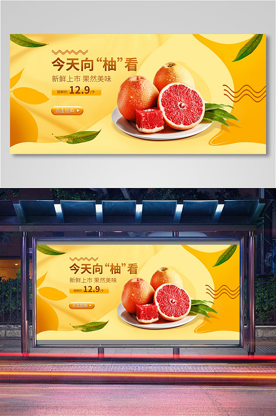 柚子水果banner
