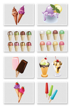 手绘夏日冰淇淋海报元素