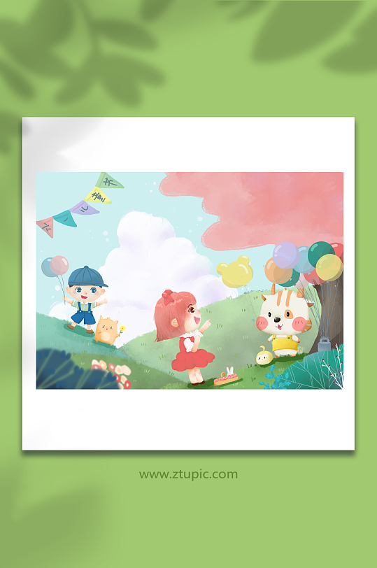 六一儿童节人物插画