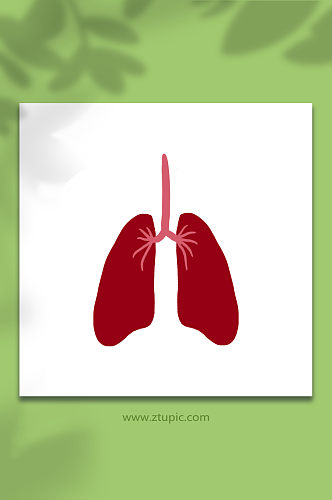 肺部世界无烟日物品元素插画