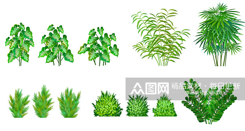 建筑植物树枝矢量图标素材素材