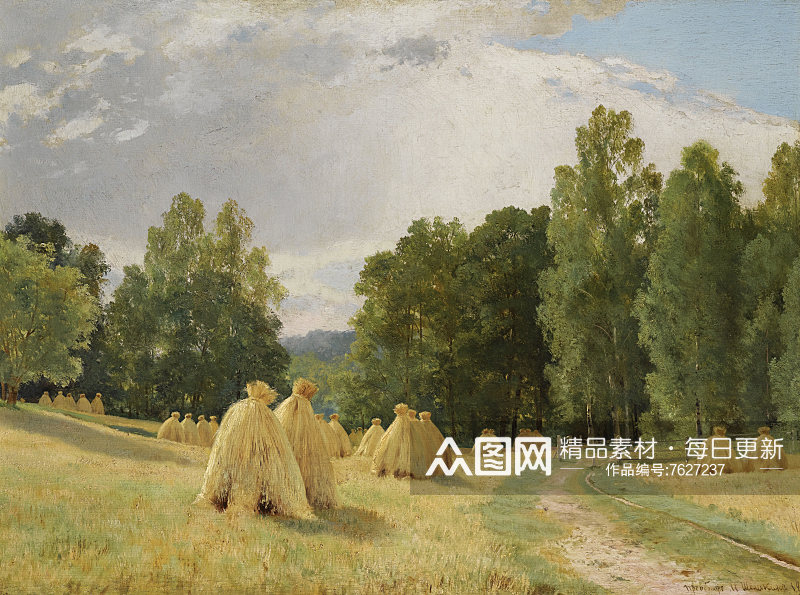 风景画大师希施金风景油画装饰画素材