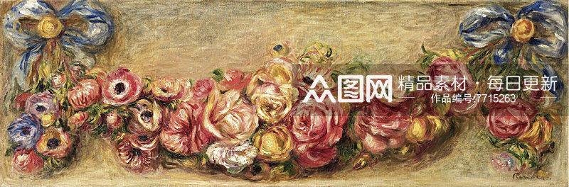 雷阿诺油画风景画静物花卉素材