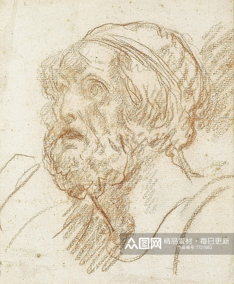 格勒兹素描人物挂画装饰画素材