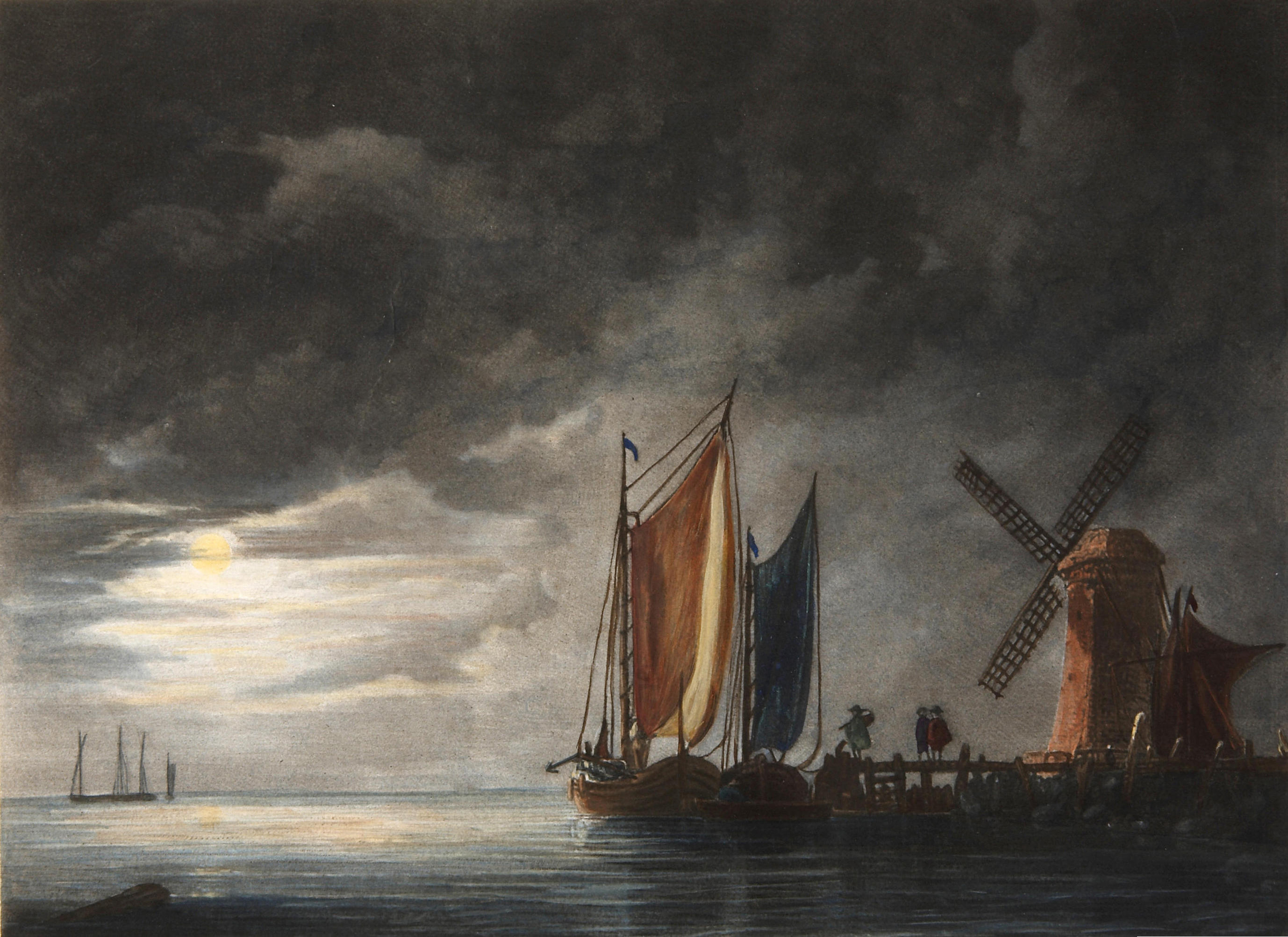阿尔伯特唯美树林湖畔风景画作品素材