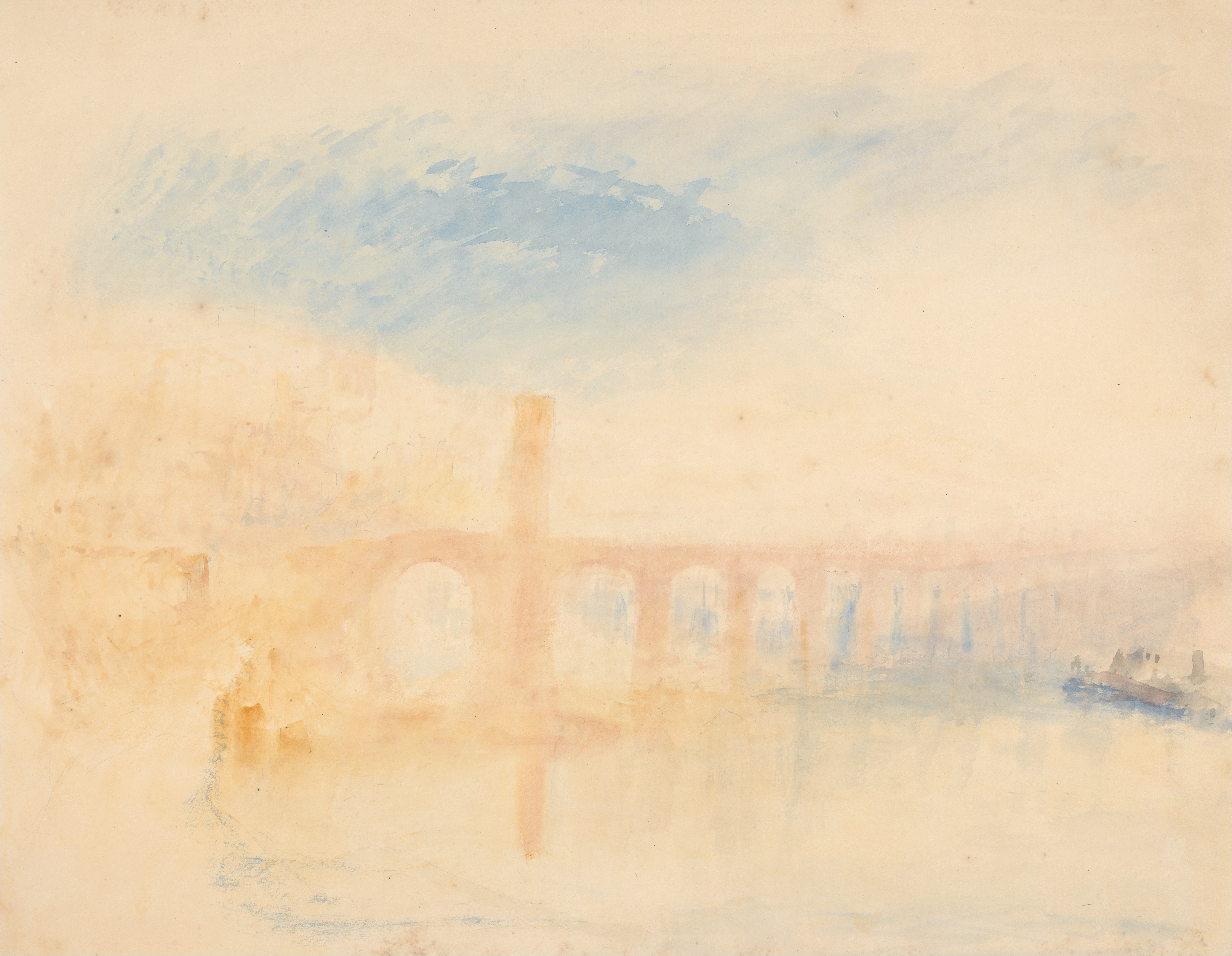 透纳油画风景画挂画素材