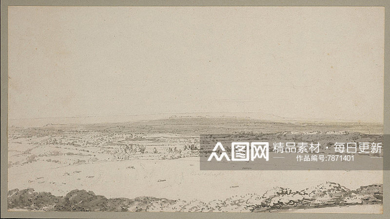 透纳唯美海景湖畔风景画油画素材