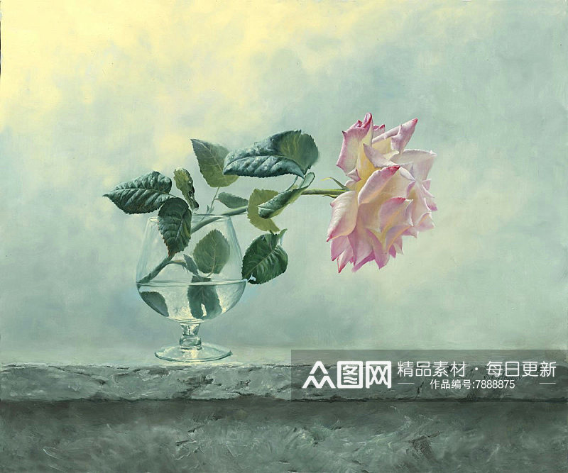 古典花卉花束油画装饰画素材