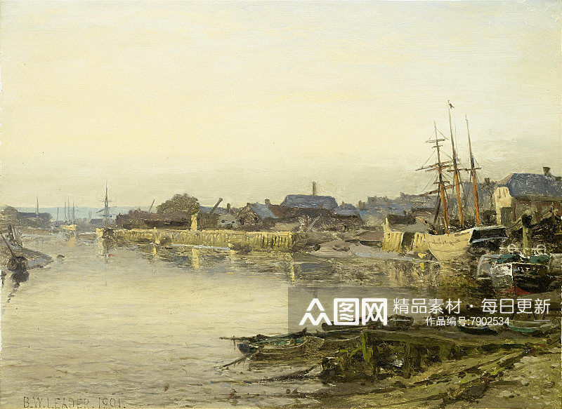 欧式风景画油画装饰画素材