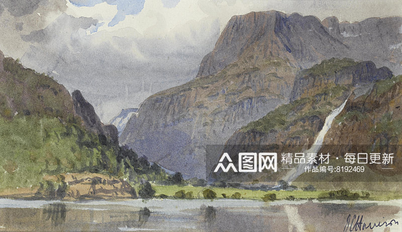 约翰哈里高清鸟类油画风景画素材