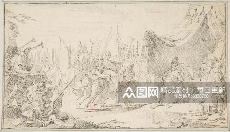 美国纽约大都会美术馆素描手稿名画素材