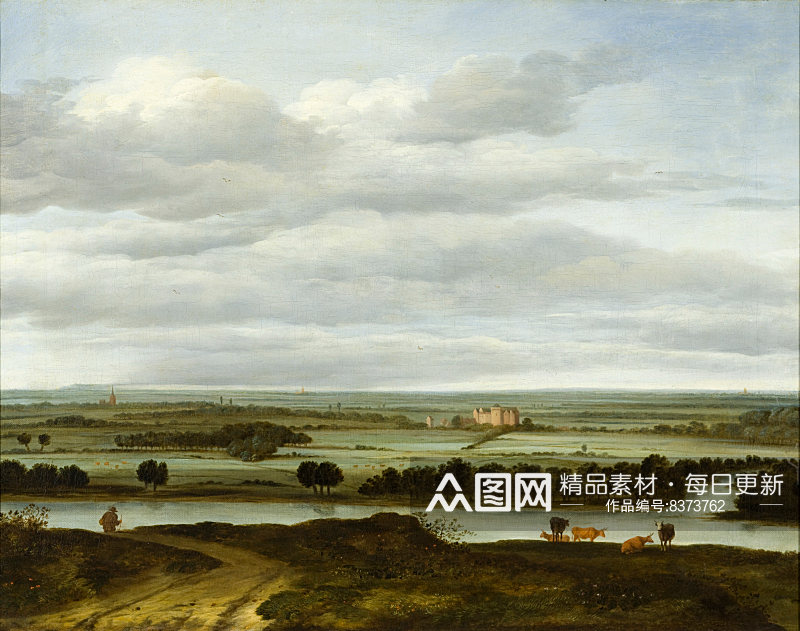 美国洛杉矶国家美术馆人物风景画油画素材