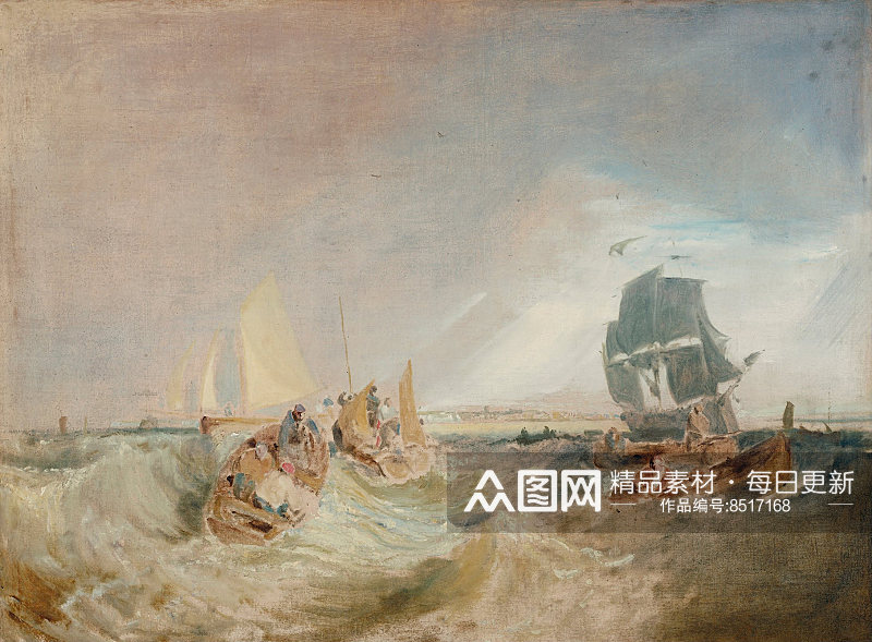 英国泰特现代美术馆水彩风景画油画素材