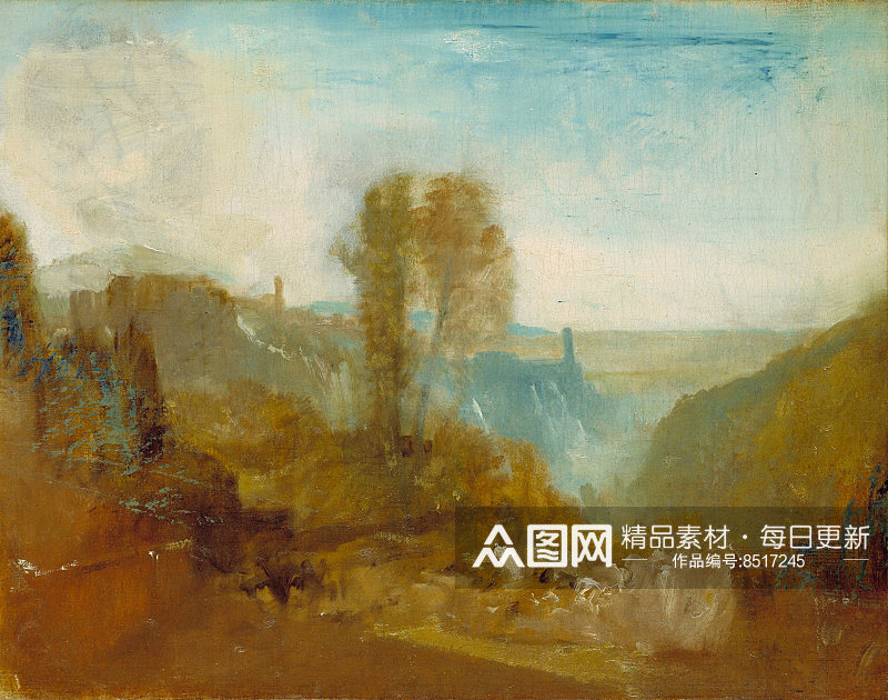 英国泰特现代美术馆风景画油画素材