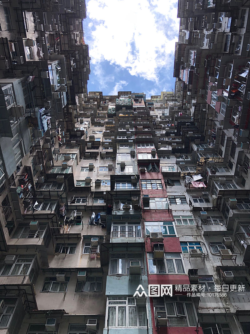 香港街景建筑风景画素材