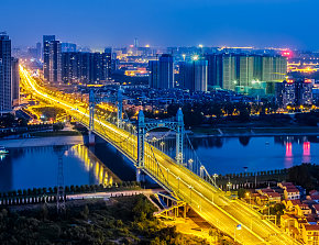 武汉城市夜景古田桥素材下载-众图网