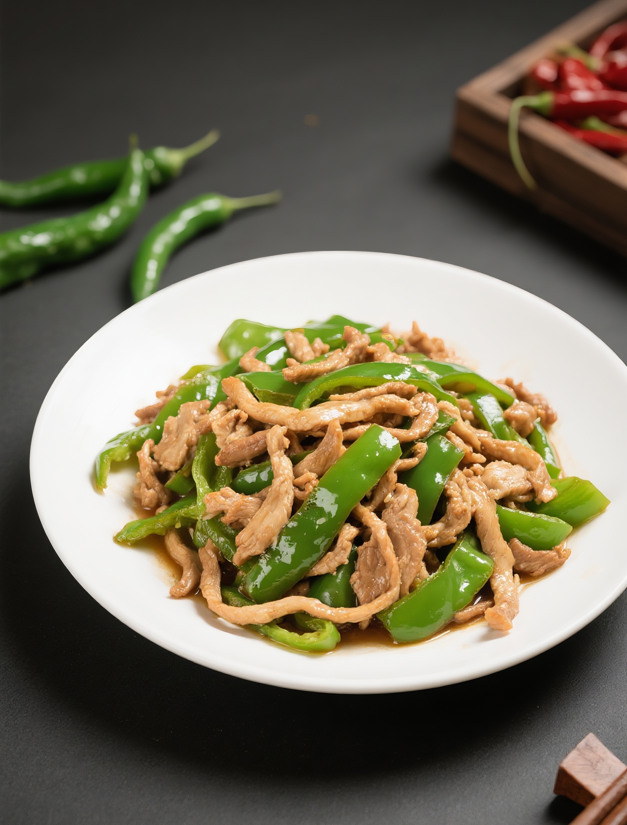 青椒炒肉丝高清图片素材素材