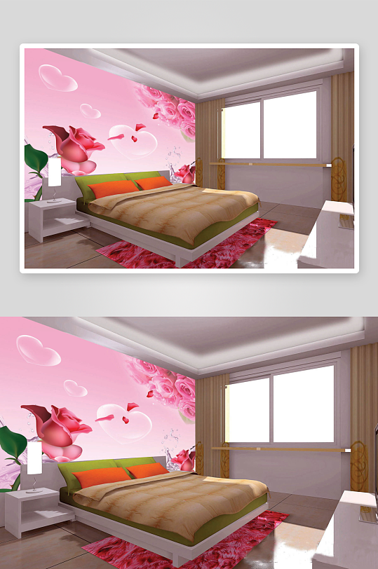 水彩花卉高清背景墙-众图网