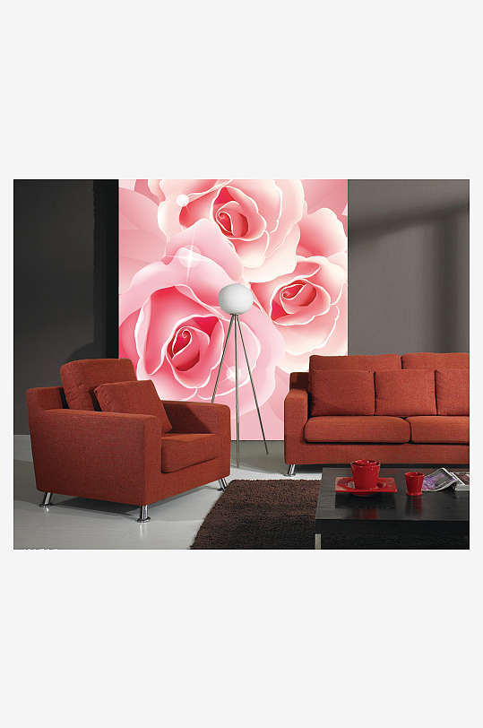 唯美花卉高清背景墙-众图网