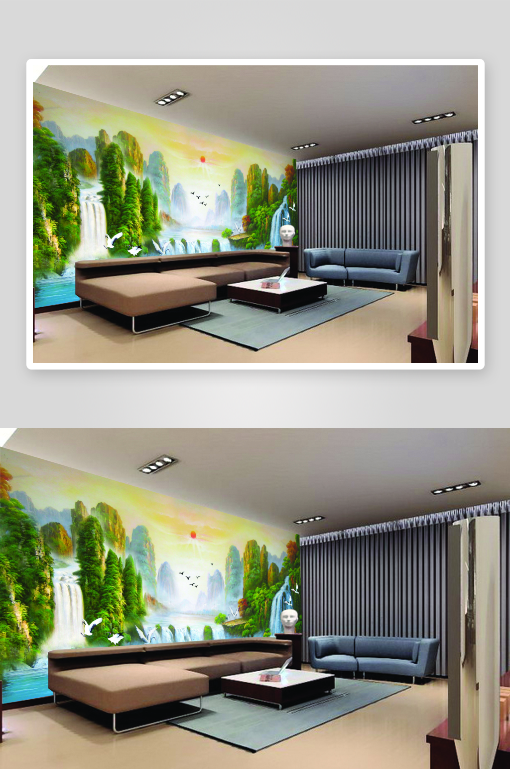高清风景画唯美背景墙素材