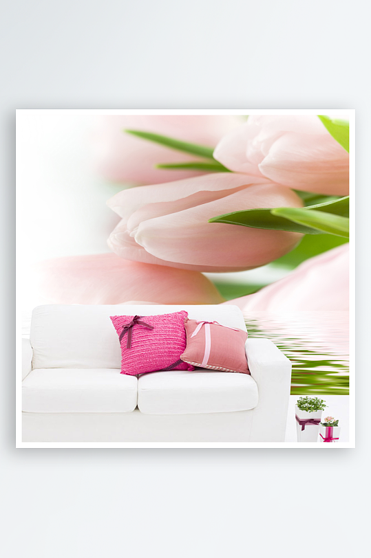 高清花卉背景墙素材-众图网