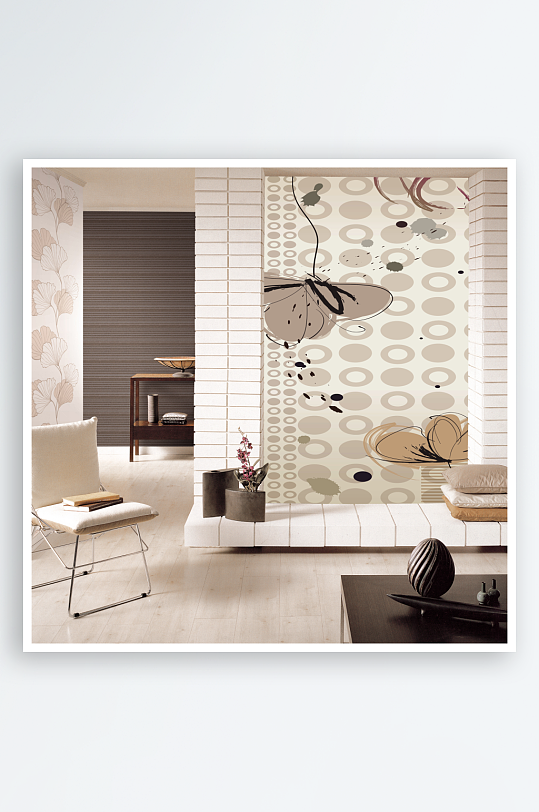 水彩唯美风景画背景墙-众图网