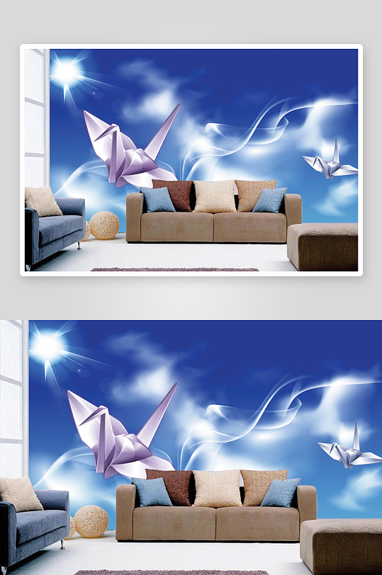 唯美风景画背景墙-众图网