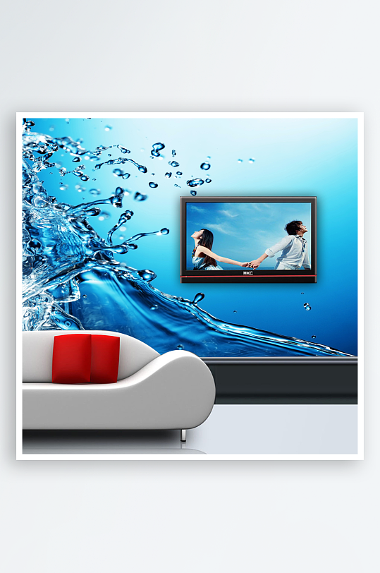 唯美风景画背景墙-众图网