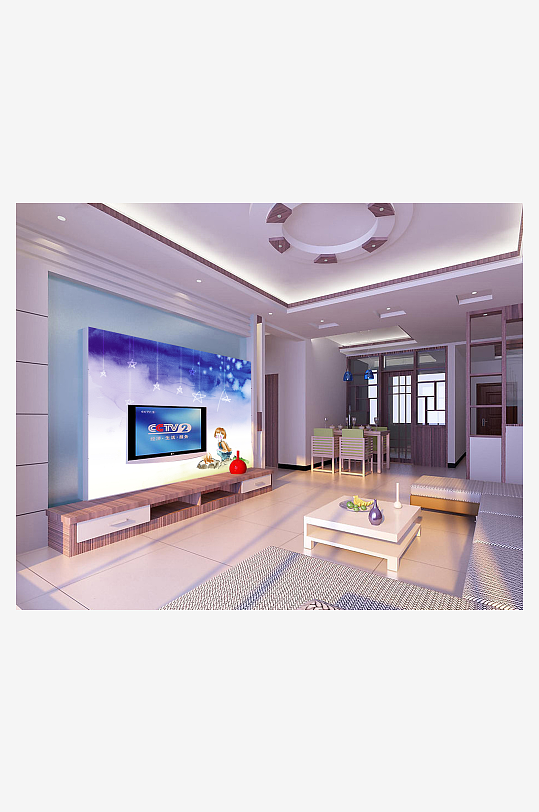 唯美风景画背景墙-众图网